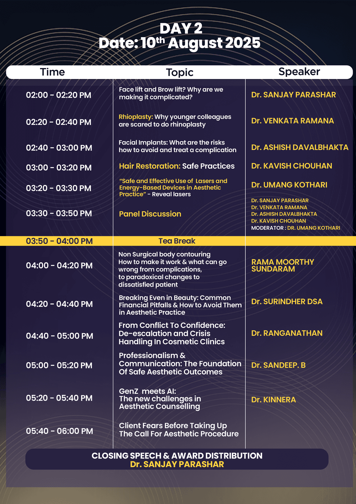  Program Schedule