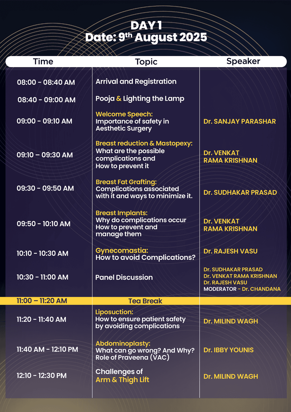  Program Schedule
