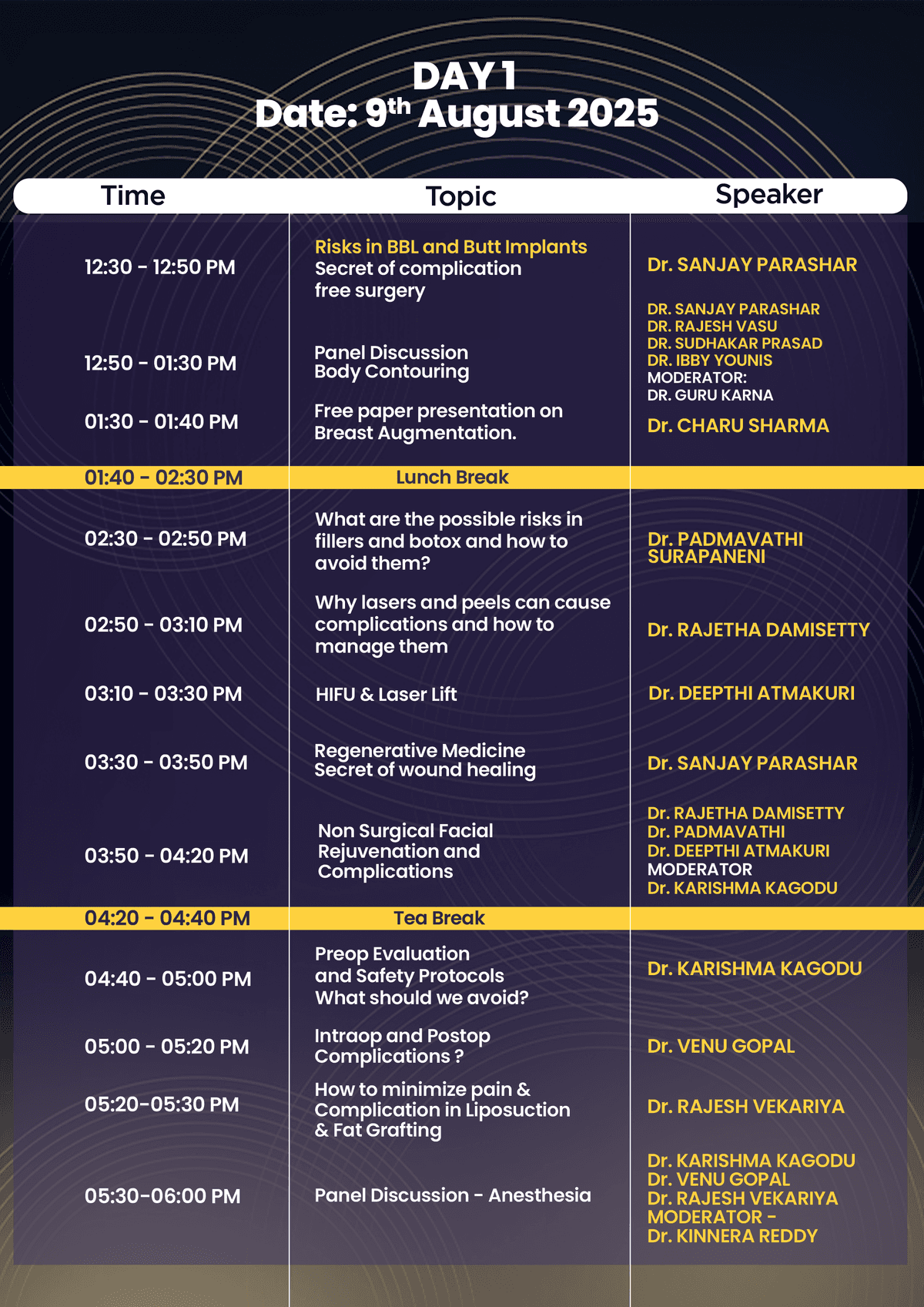  Program Schedule